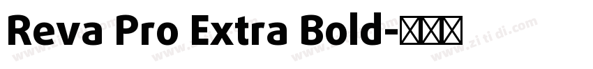 Reva Pro Extra Bold字体转换